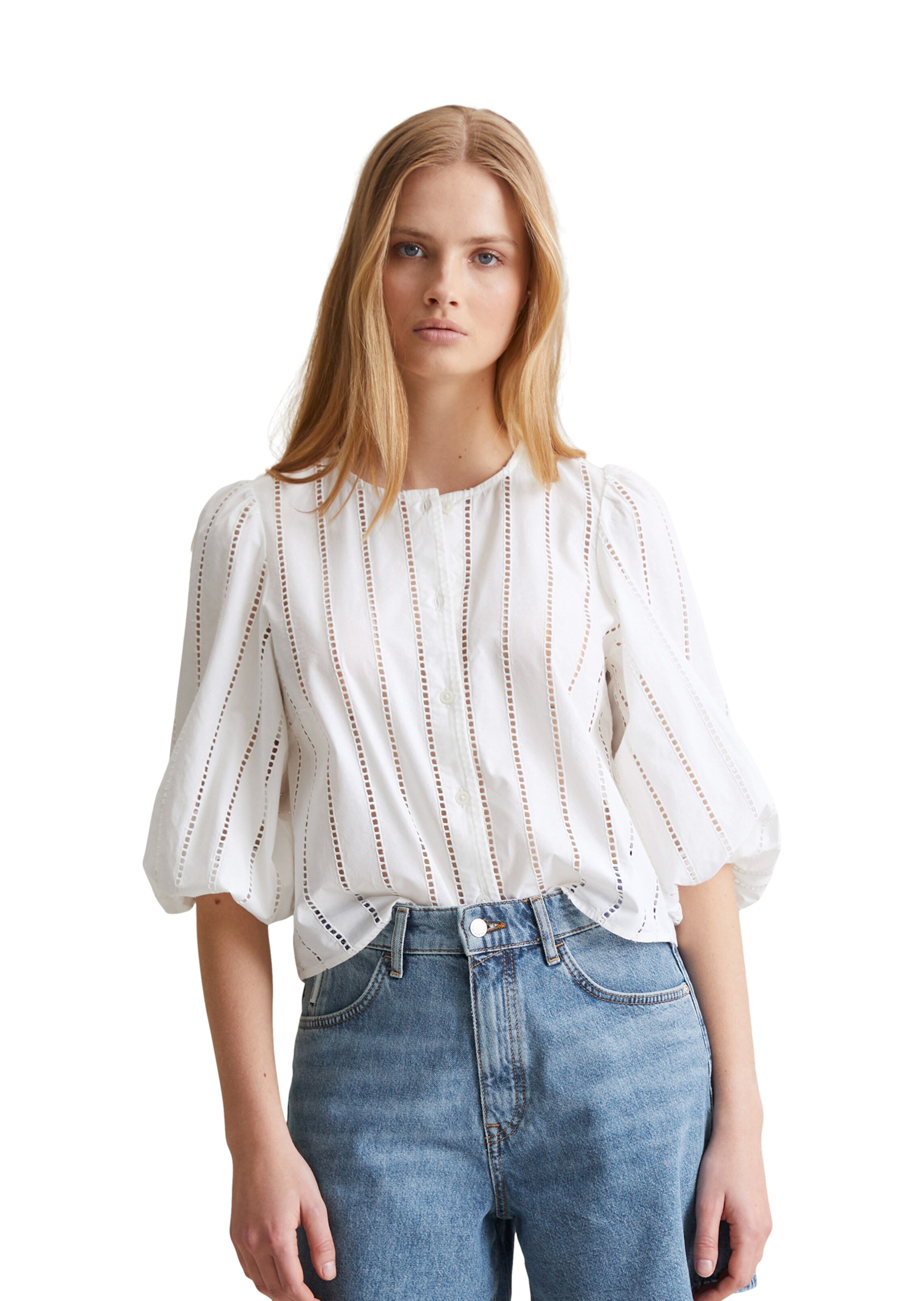 Marc O'Polo DENIM Blouse in White: front