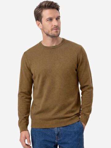 s.Oliver Pullover 'Basic'‌‌‌‌‌‌‌‌‌ in Braun: Vorderseite