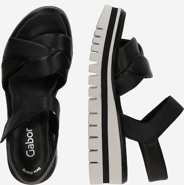 GABOR Strap Sandals in Black