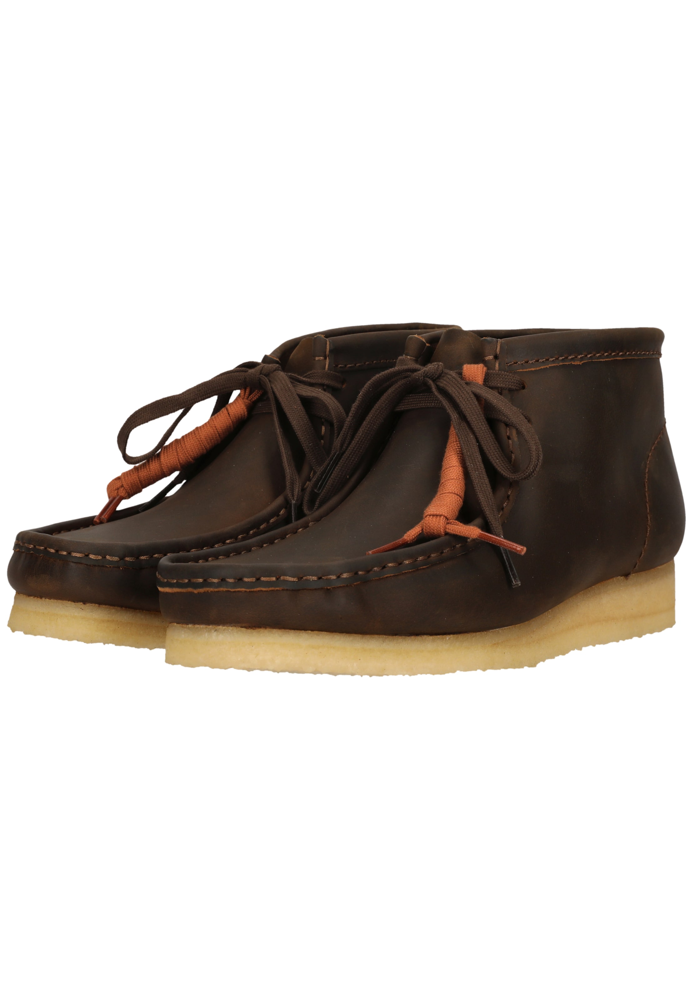 CLARKS Veterschoen 'Wallabee Boot' in Bruin