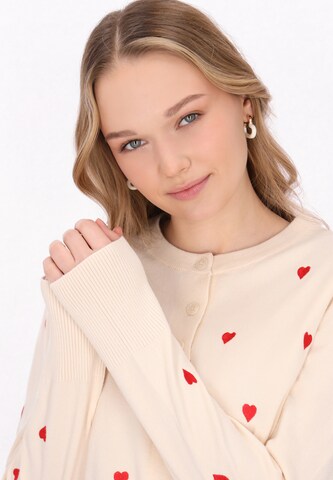MYMO Gebreid vest in Wit