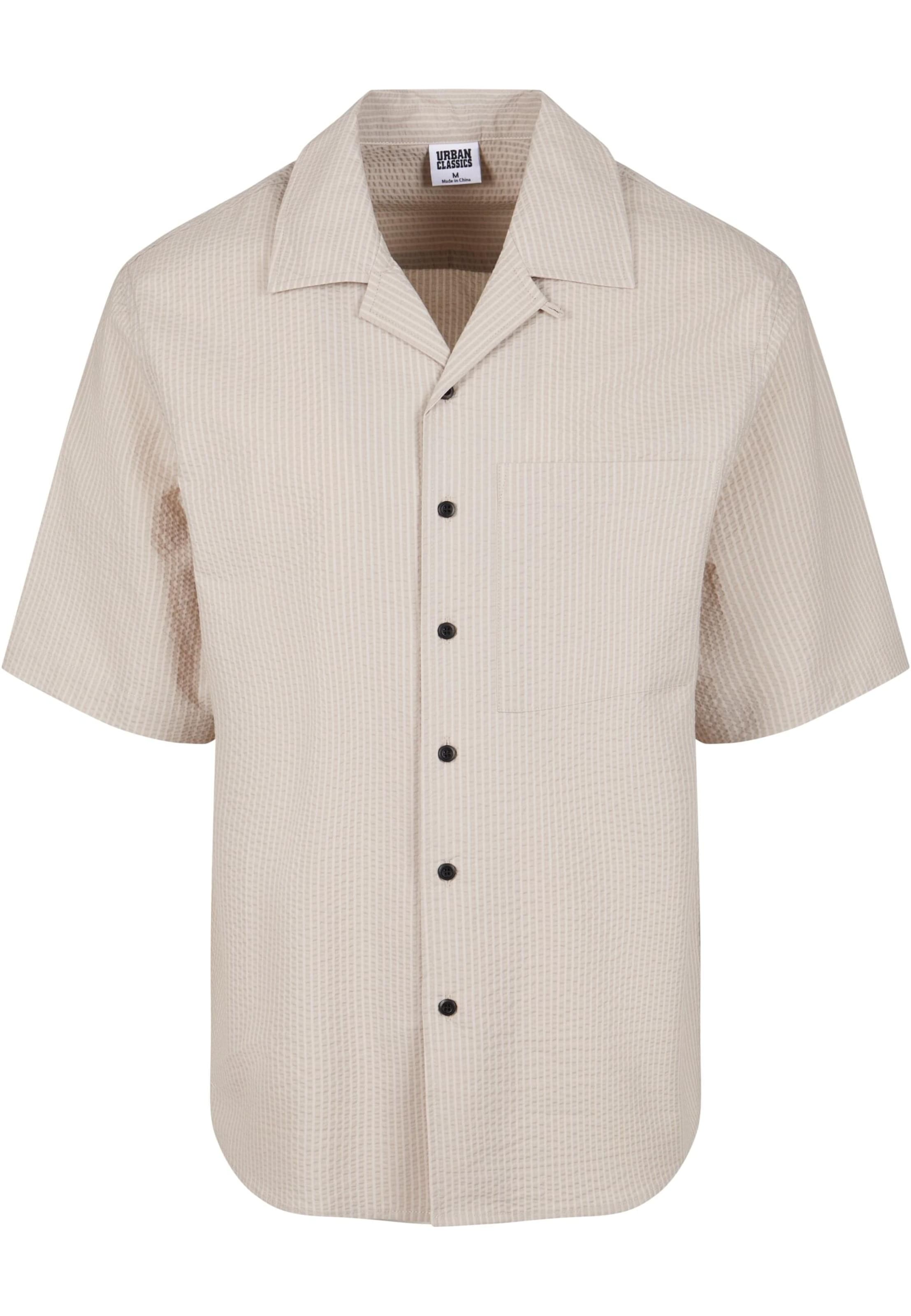 Comfort fit Camicia di Urban Classics in beige: frontale