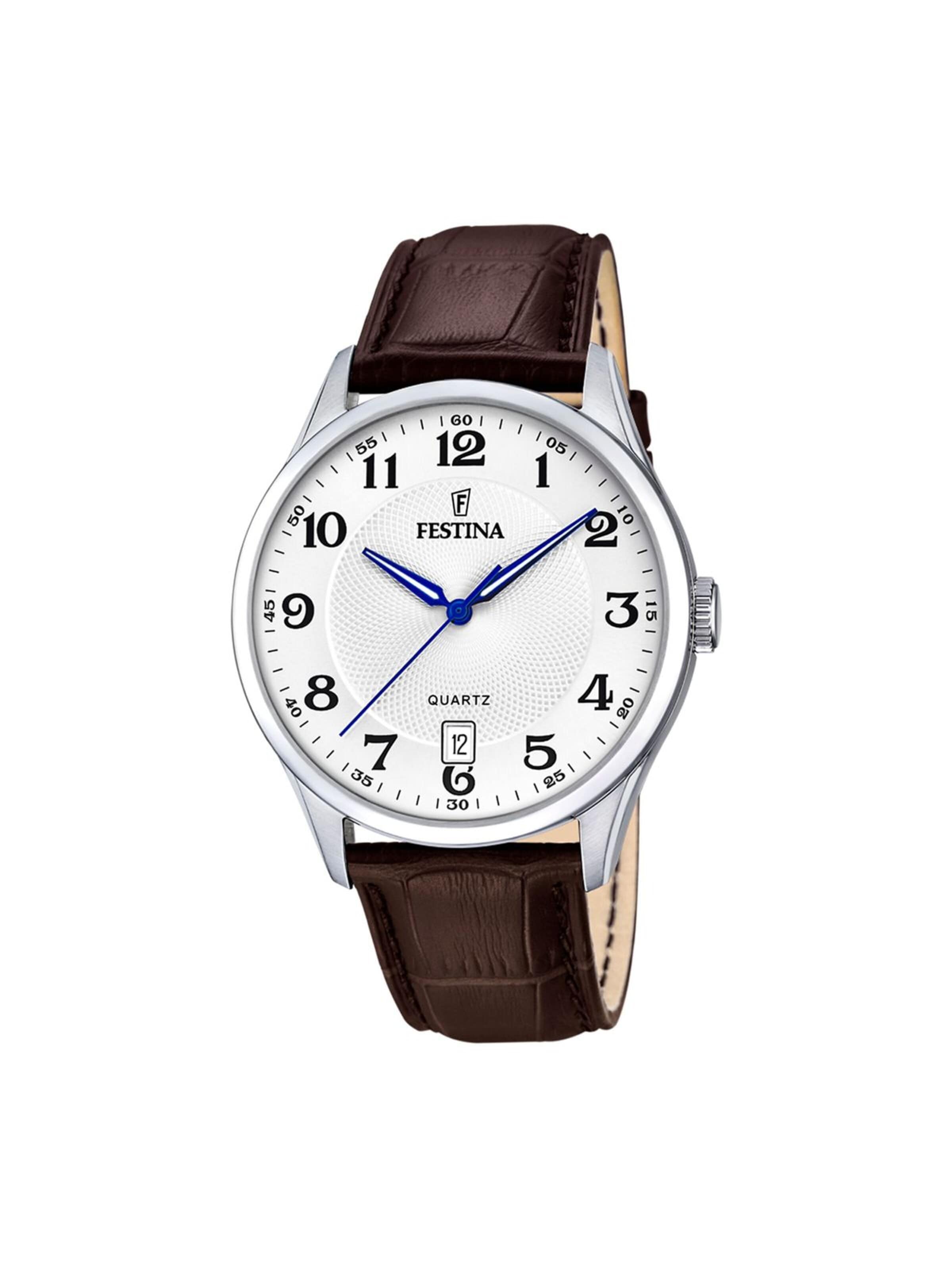 Montre à affichage analogique 'ACERO CLASICO' FESTINA en blanc : devant