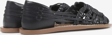 BRONX Ballet Flats with Strap in Black