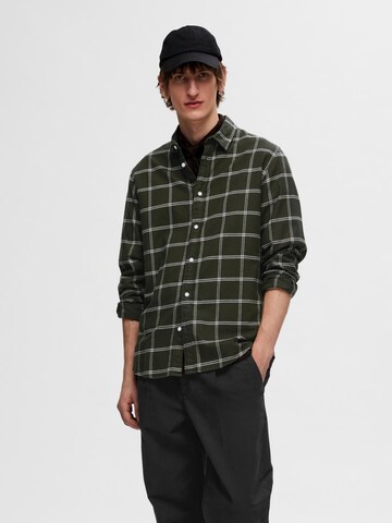 Camicia 'SLHOwen' di SELECTED in verde: frontale