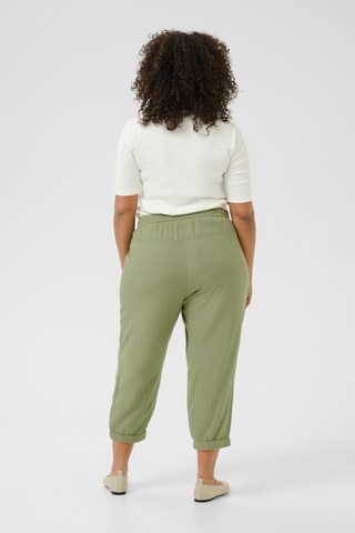 KAFFE CURVE Tapered Trousers 'Mille' in Green