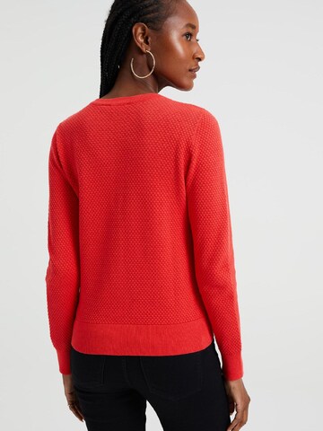 WE Fashion Knit Cardigan in Red