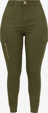 Pantalon cargo Elara en vert : devant