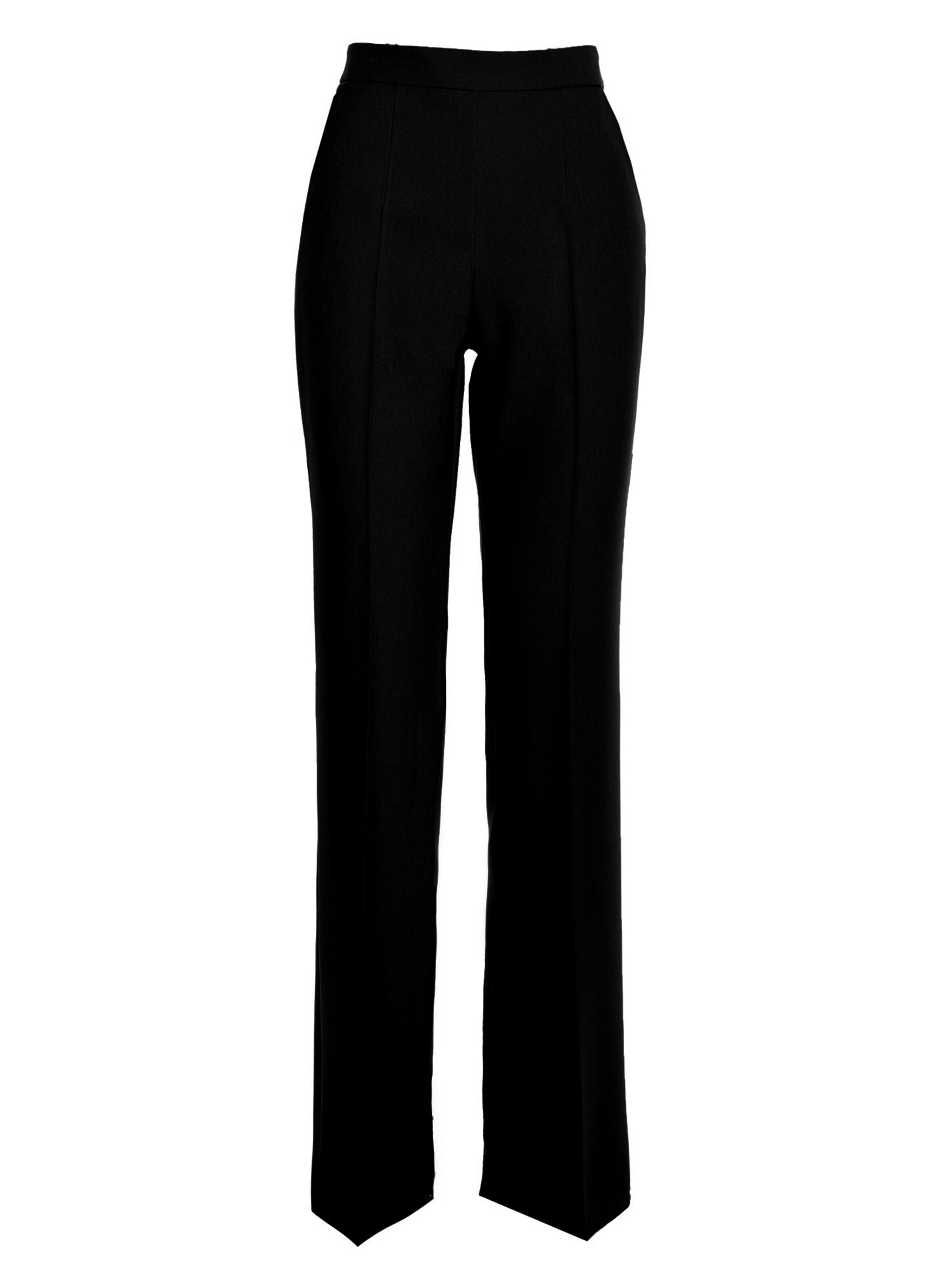 Bootcut Pantaloni cu dungă de la Stylove pe negru: față