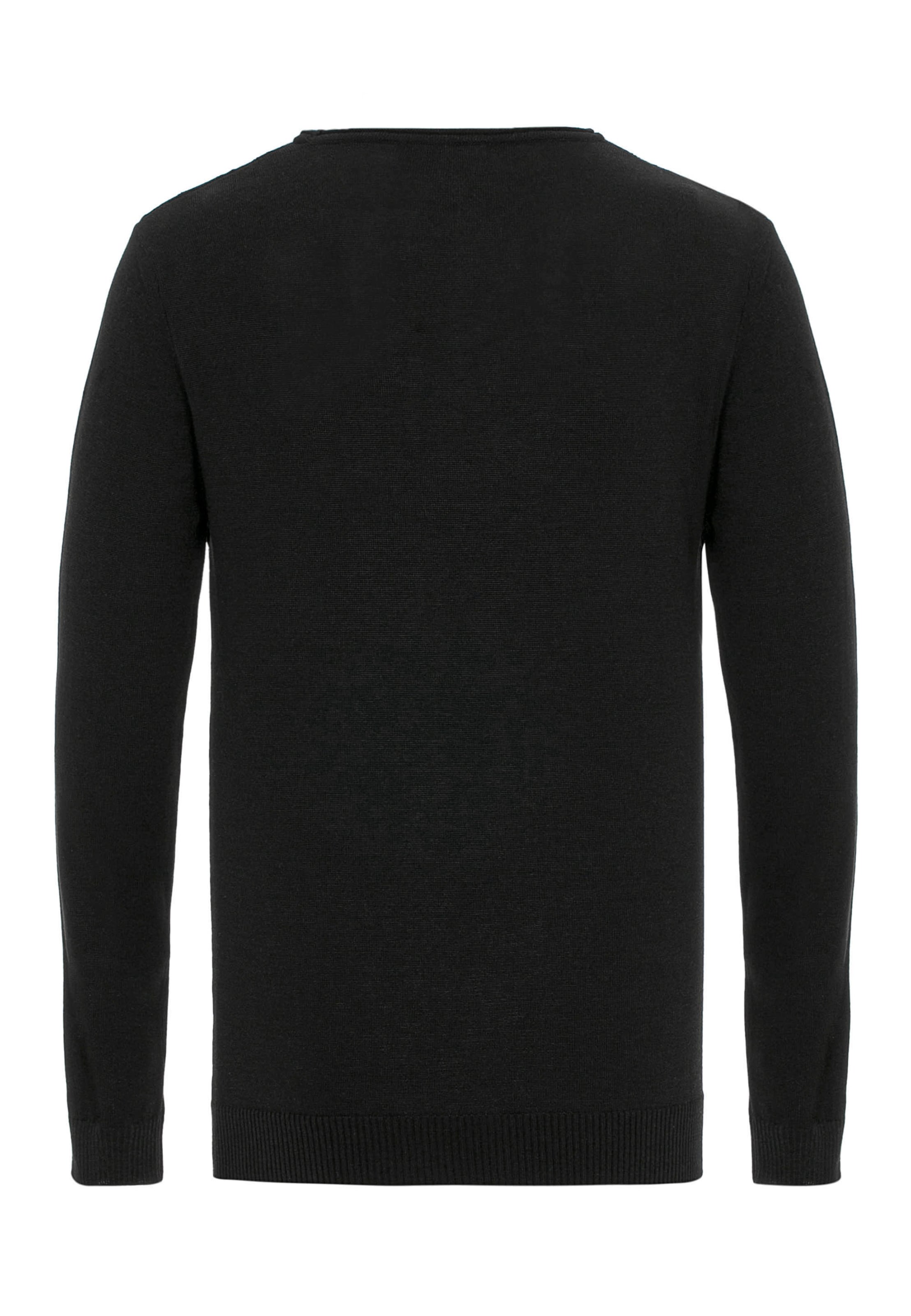 Männer Pullover & Strick CIPO & BAXX Strickpullover in Schwarz - XF22645 Männer Pullover & Strick CIPO & BAXX Strickpullover in Schwarz - XF22645