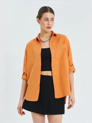 MixRay Blouse 'Hemden' in Orange: front