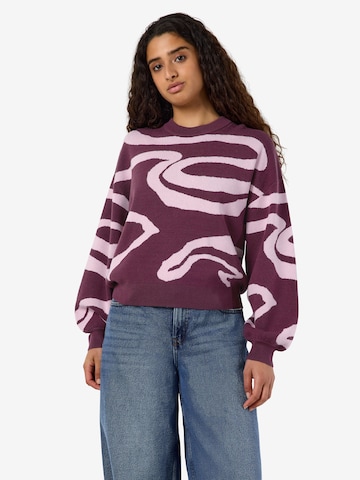 Pull-over Noisy may en violet : devant
