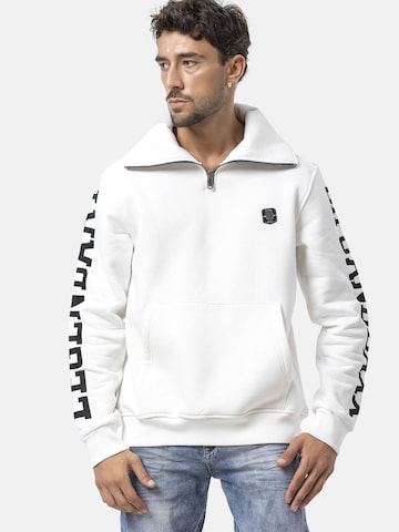Sweat-shirt CIPO & BAXX en blanc
