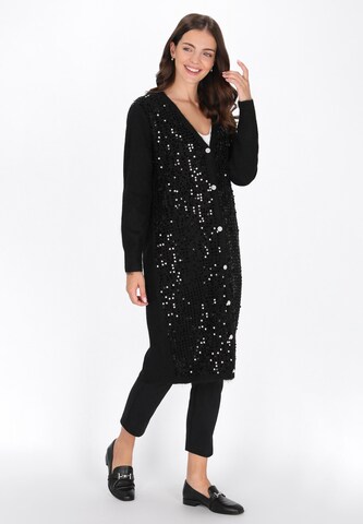 FELIPA Gebreid vest in Zwart