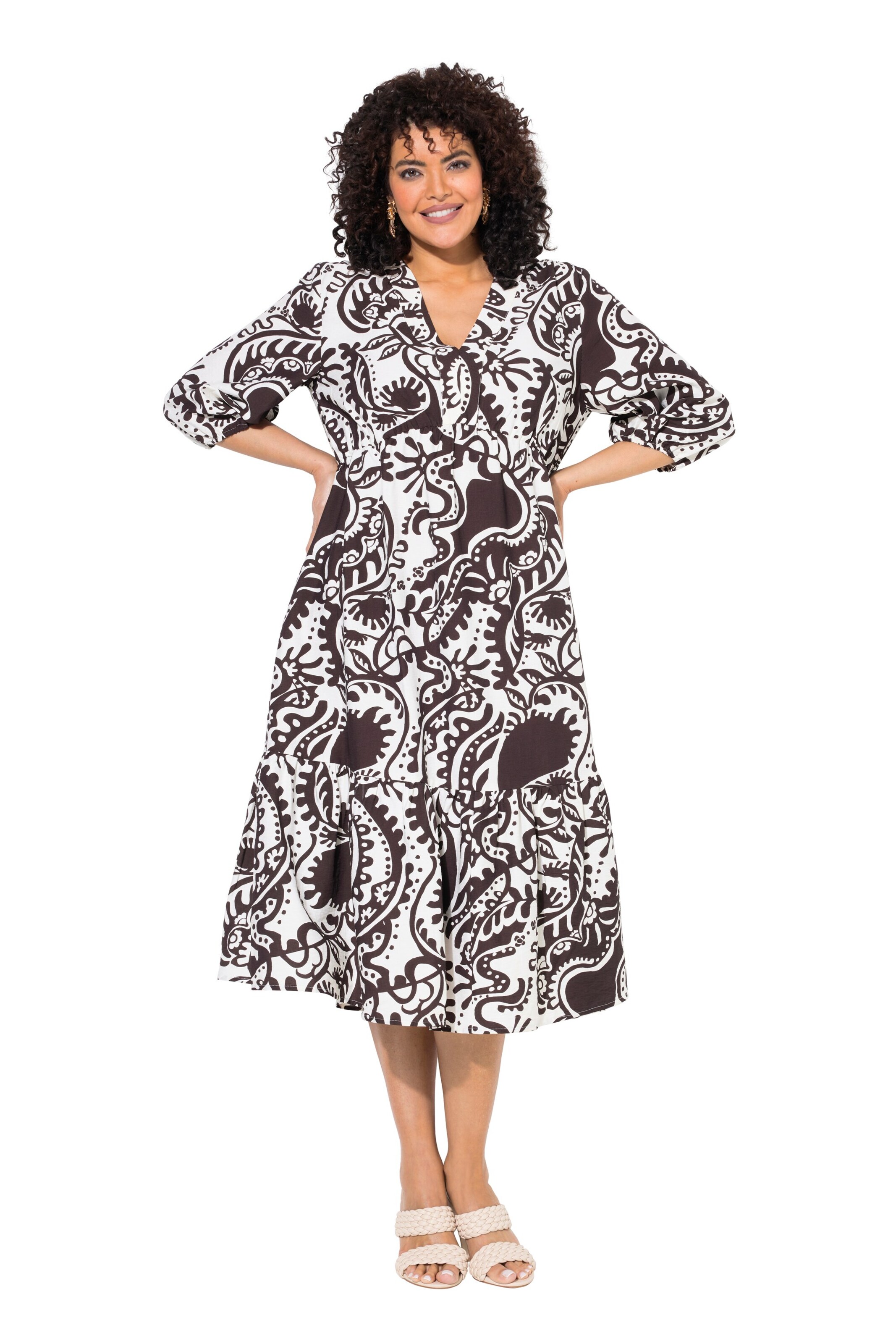 Ulla Popken Kleid in Braun: Vorderseite