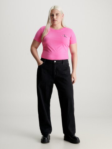 Calvin Klein Jeans Curve Μπλουζάκι σε ροζ