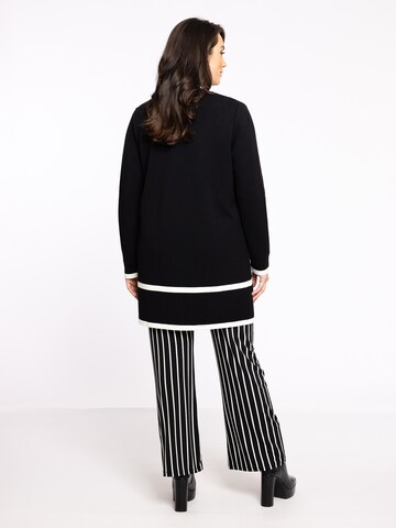 Yoek Knit Cardigan in Black