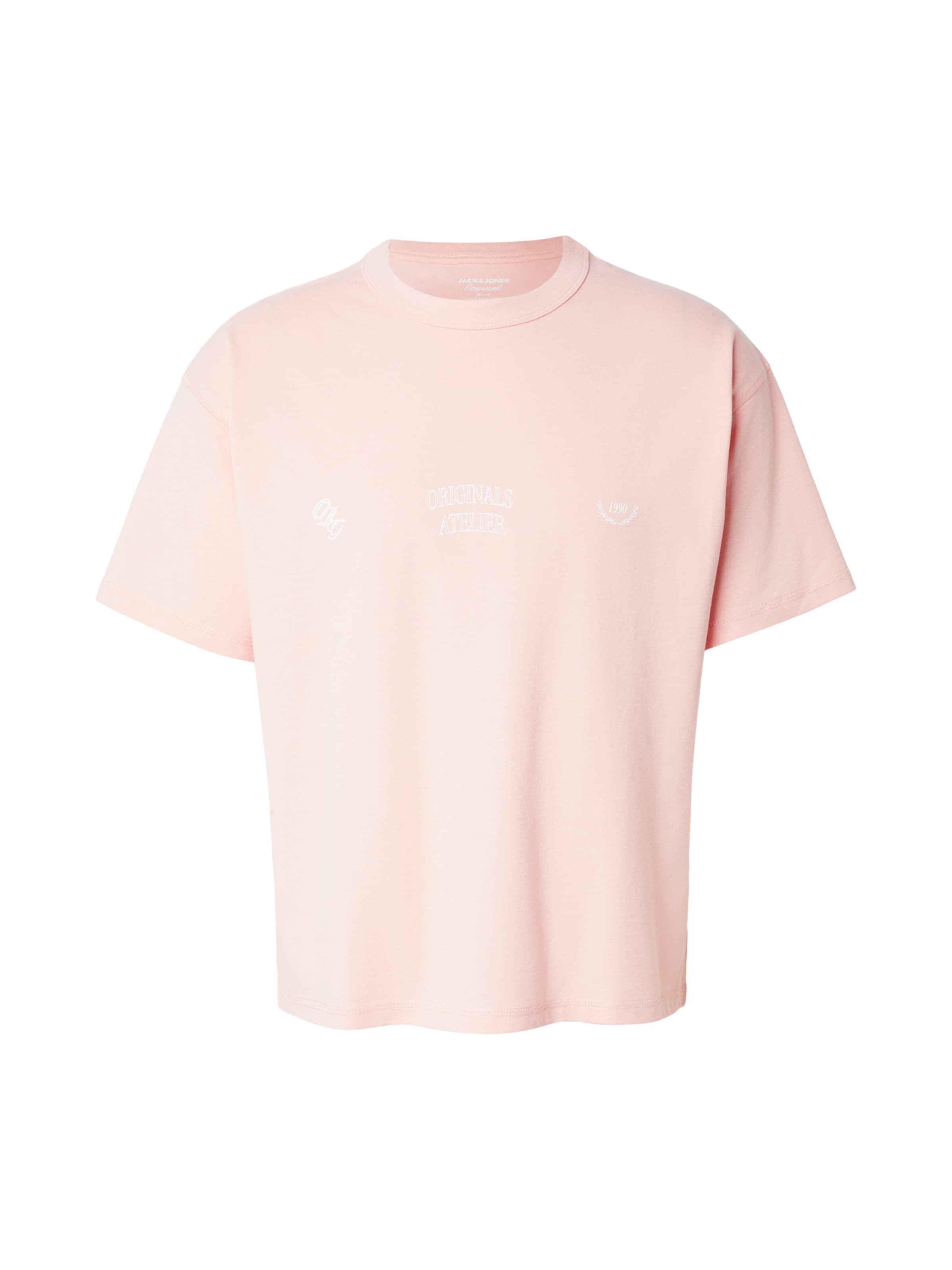 JACK & JONES Koszulka 'JORSANREMO' w rozmiarze S w kolorze morelowy / białym, Podgląd produktu