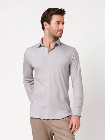 DESOTO Slim fit Button Up Shirt in Beige: front