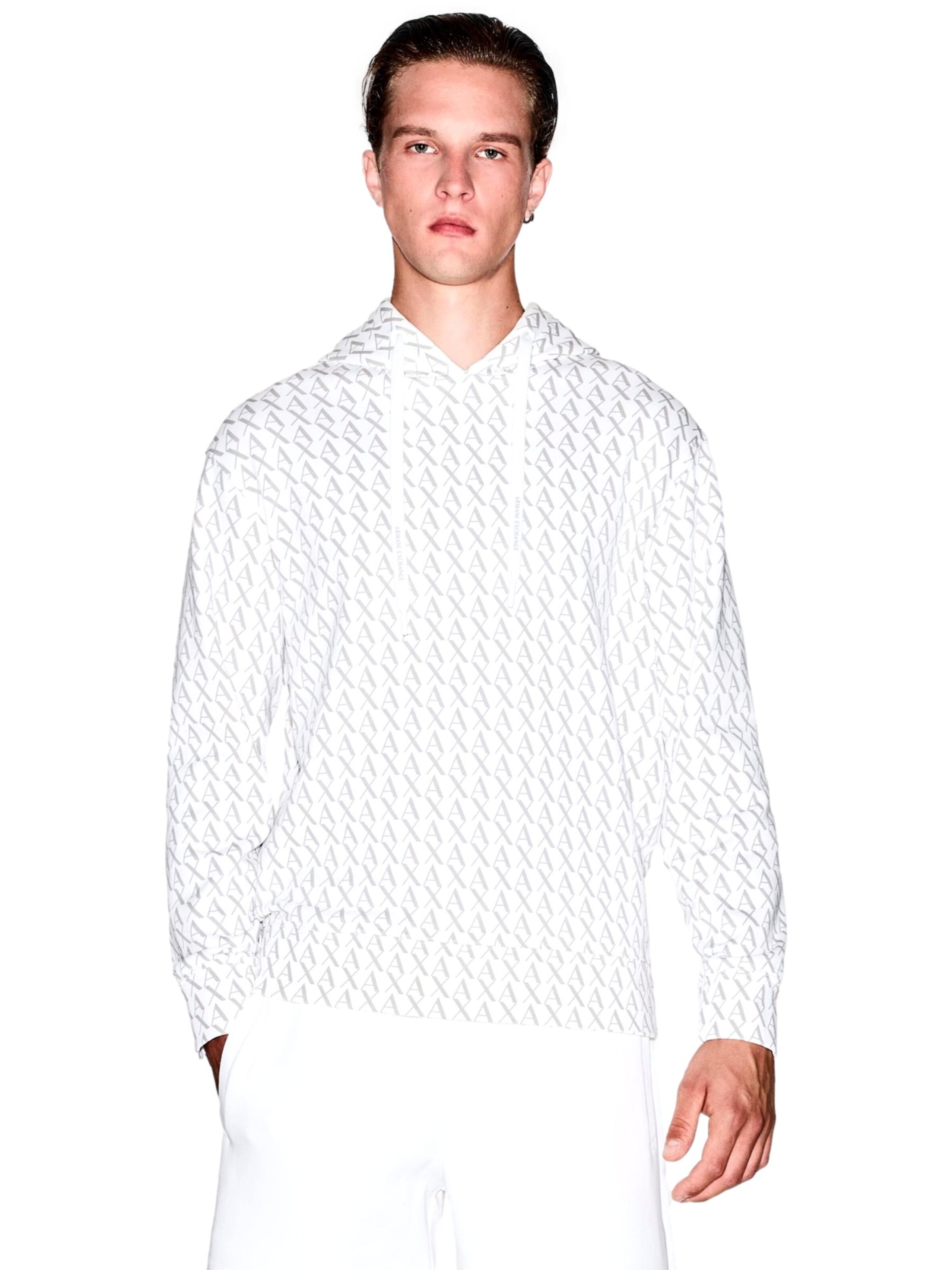 ARMANI EXCHANGE Sweater in White: front