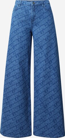 Karl Lagerfeld Wide leg Jeans in Blauw: voorkant