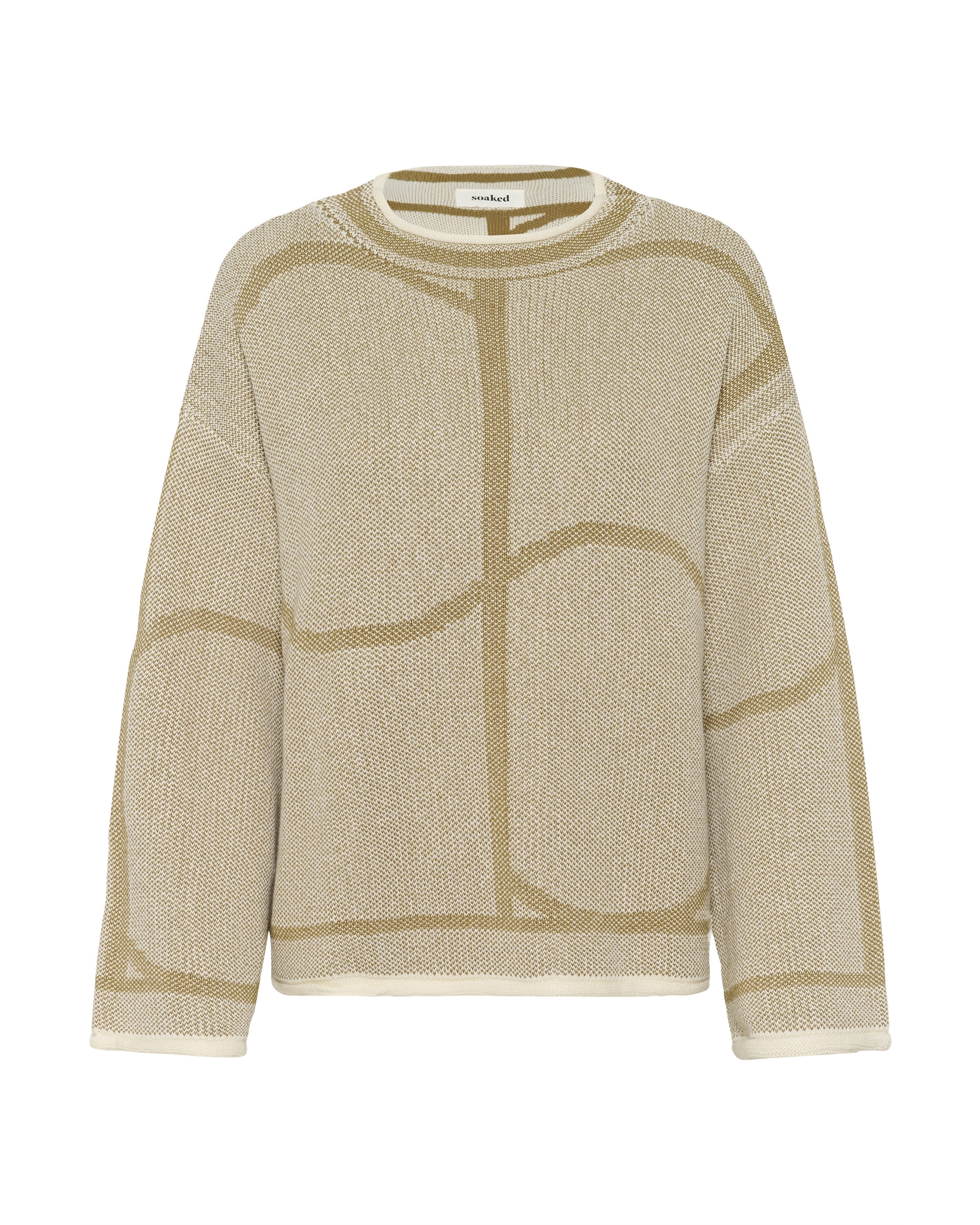 SOAKED IN LUXURY Trui 'Rava' in Beige: voorkant