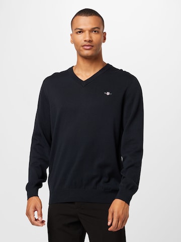 GANT Sweter 'CLASSIC' w kolorze czarny: przód