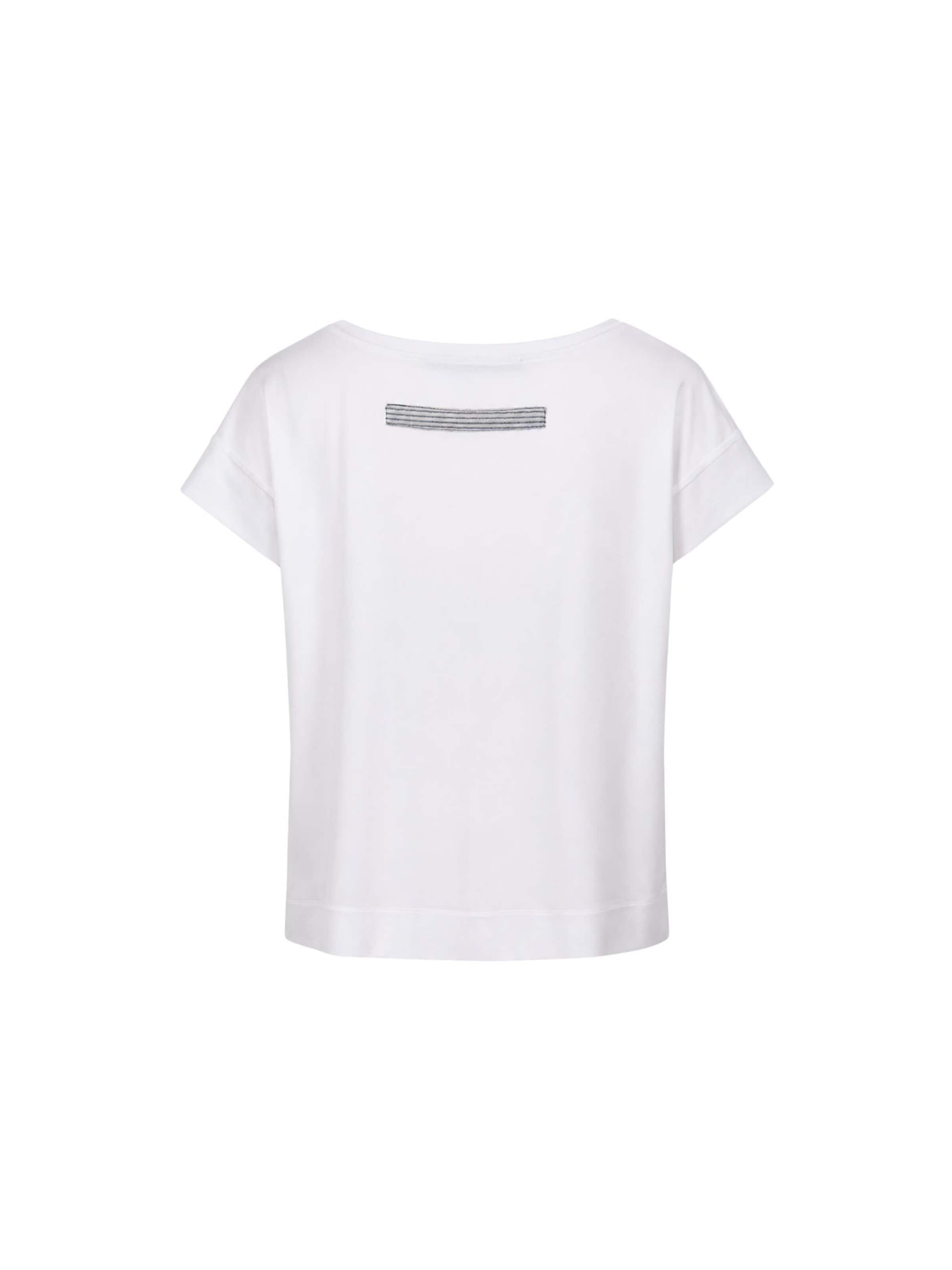Maglietta 'Ice-Cream Stripe T-shirt' di Christine on the clouds in bianco