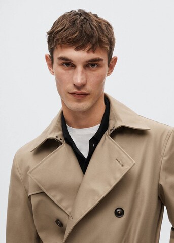 MANGO MAN Between-Seasons Coat in Beige