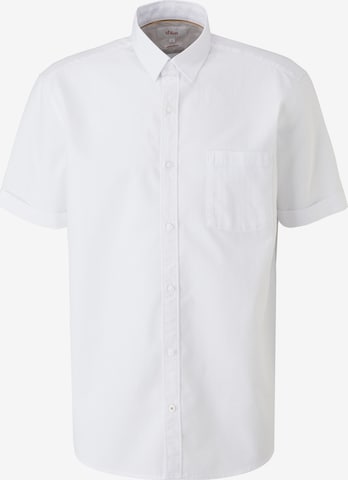 s.Oliver Regular fit Button Up Shirt in White: front