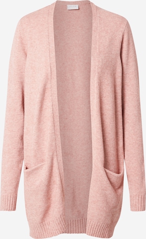 VILA Knit Cardigan 'Ril' in Pink: front