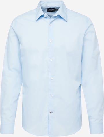 BURTON MENSWEAR LONDON Slim fit Button Up Shirt in Blue: front