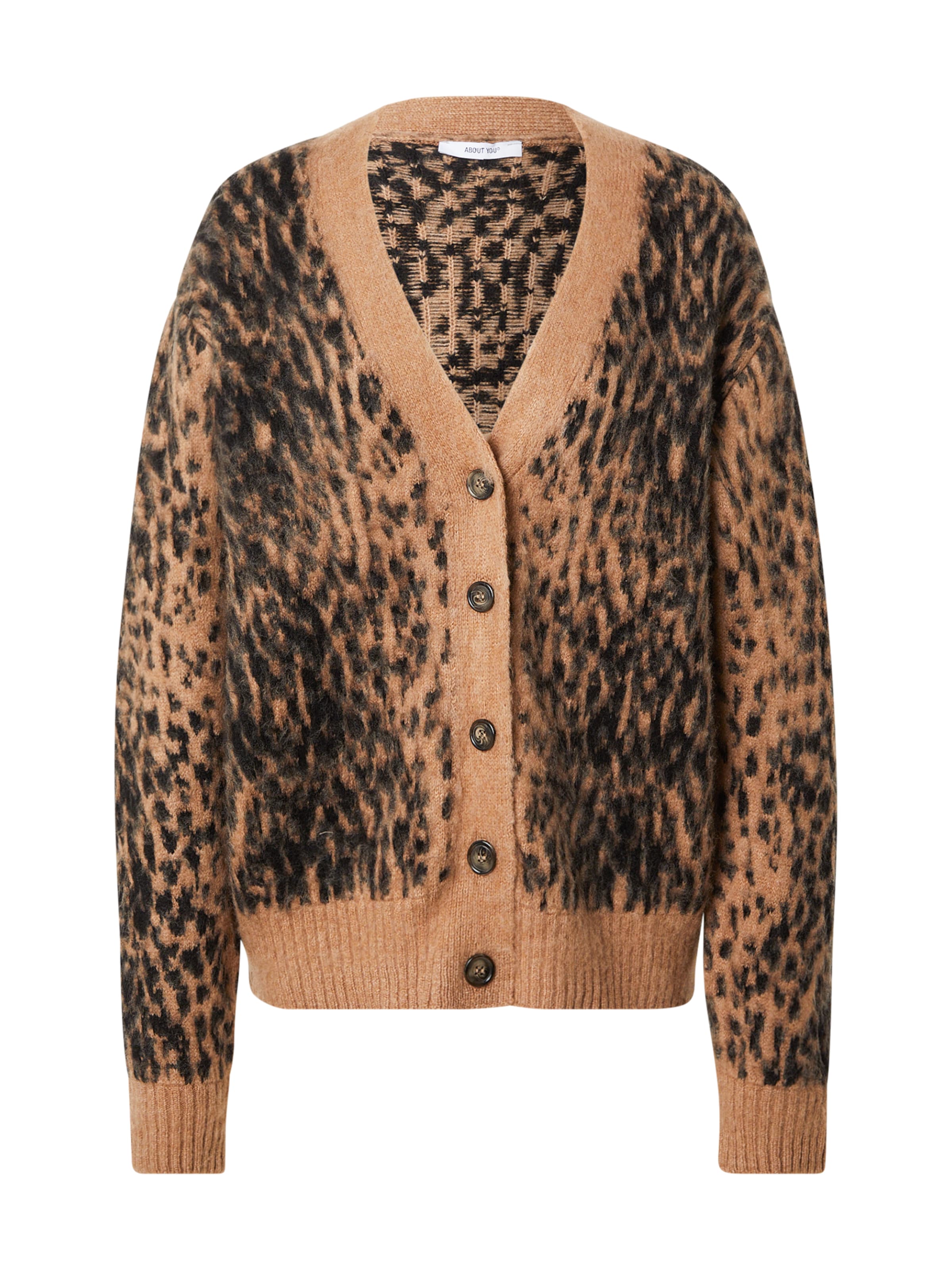 ABOUT YOU Kardigan 'Frederike' – hnědá: přední strana
