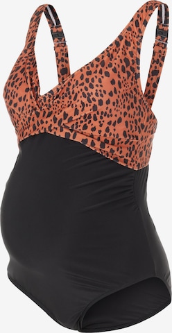 MAMALICIOUS Bustier Badpak 'New Mynthe' in Zwart: voorkant