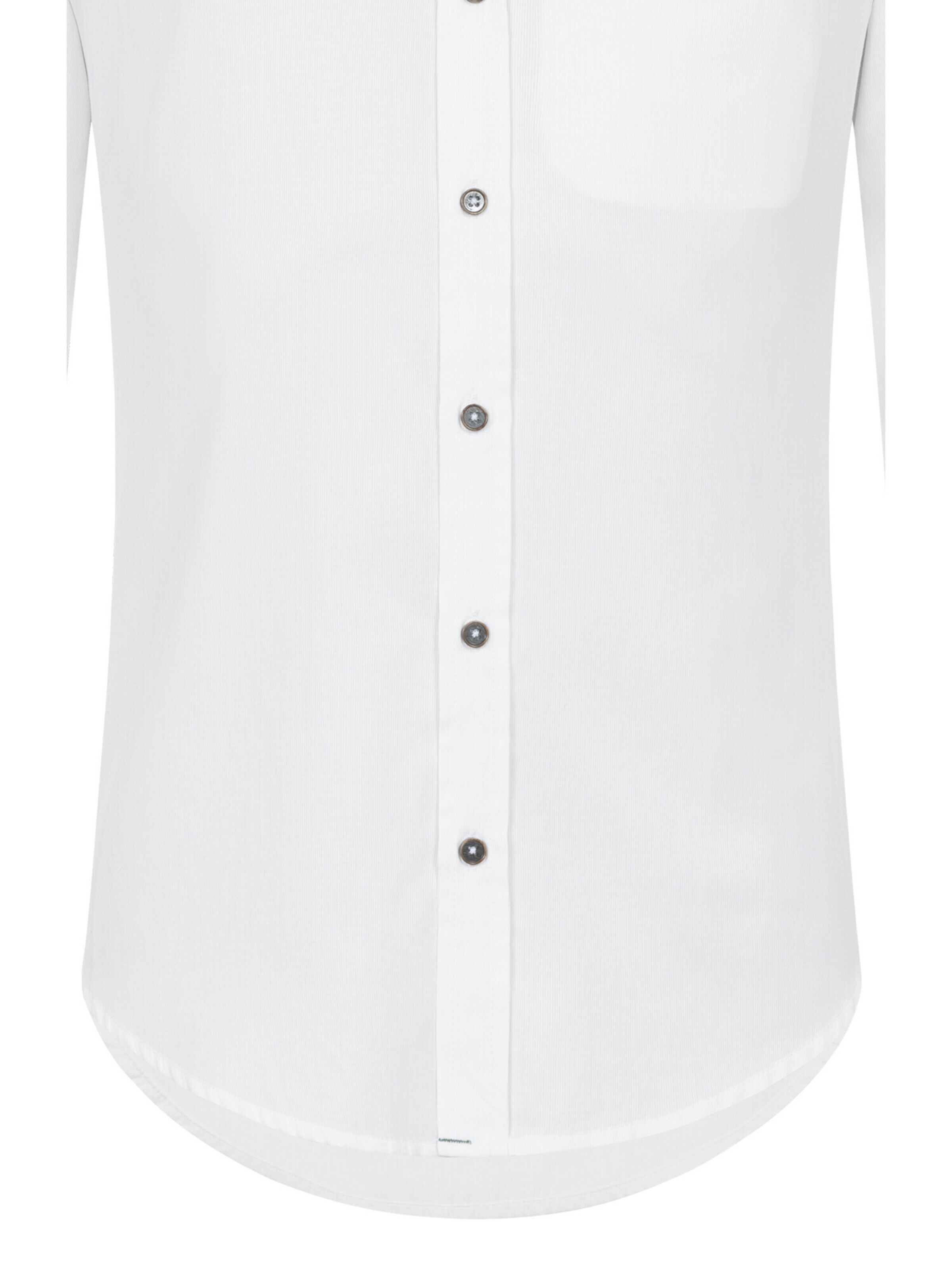 Trachtenhof Nübler Regular fit Traditional Button Up Shirt 'Trachtenhemd Otto' in White