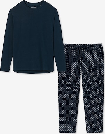 SCHIESSER Pyjama 'Organic Cotton' in Blau: Vorderseite