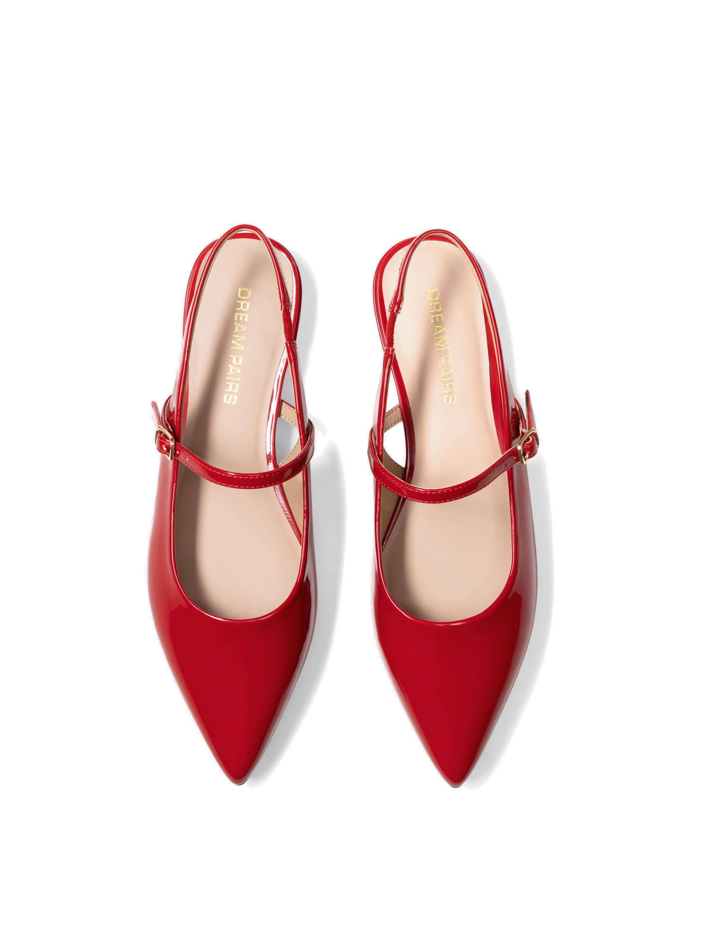 Dream Pairs Ballet Flats in Red
