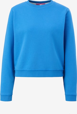 QS Sweatshirt in Blauw: voorkant