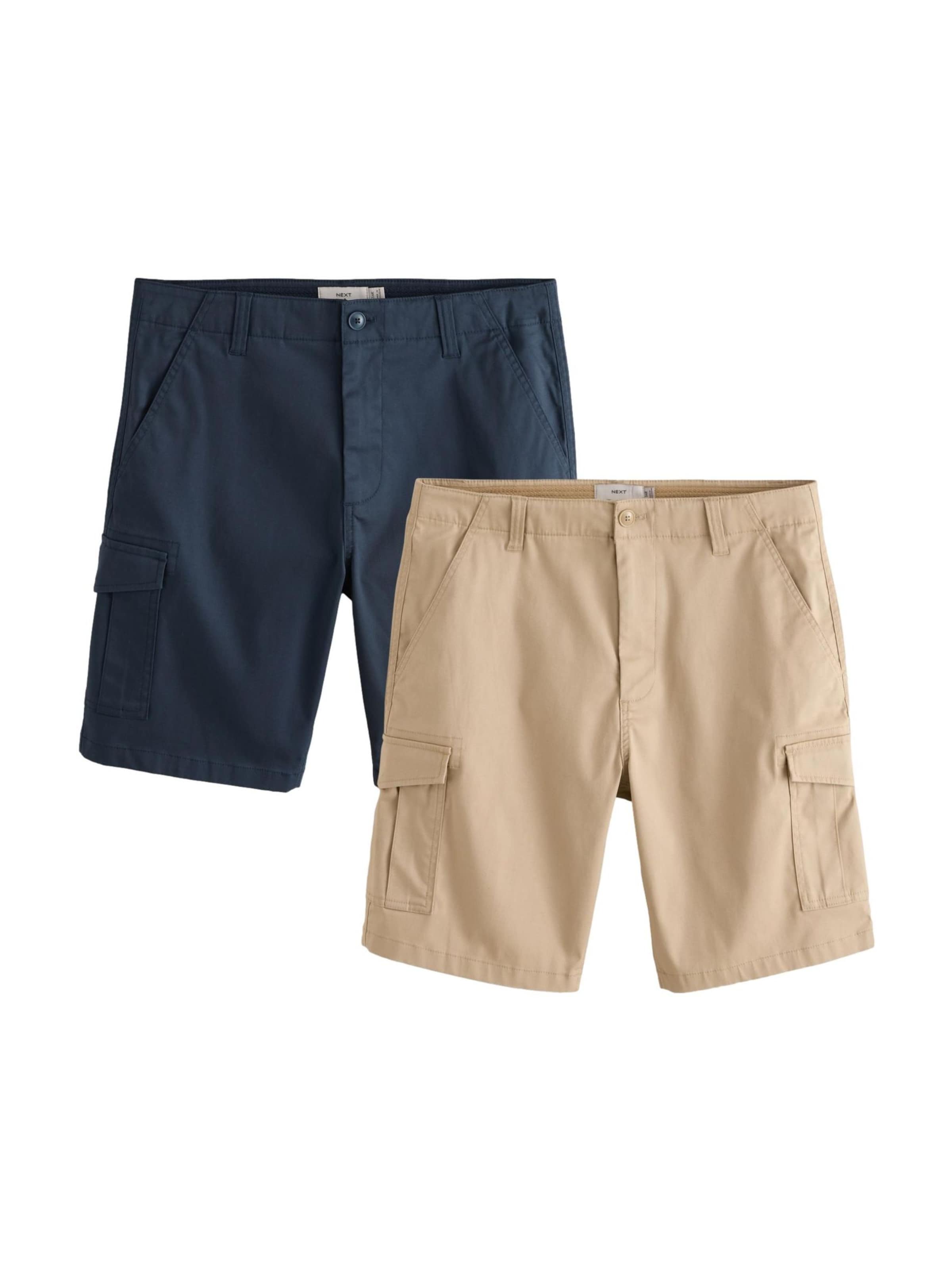 Pantalon cargo Next en beige : devant