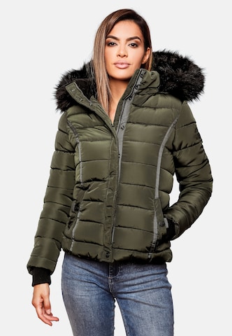 NAVAHOO Winter jacket 'Miamor' in Green: front