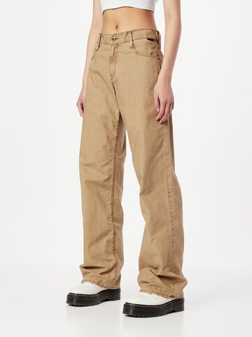 Loosefit Pantaloni 'Judee' di G-Star RAW in marrone: frontale