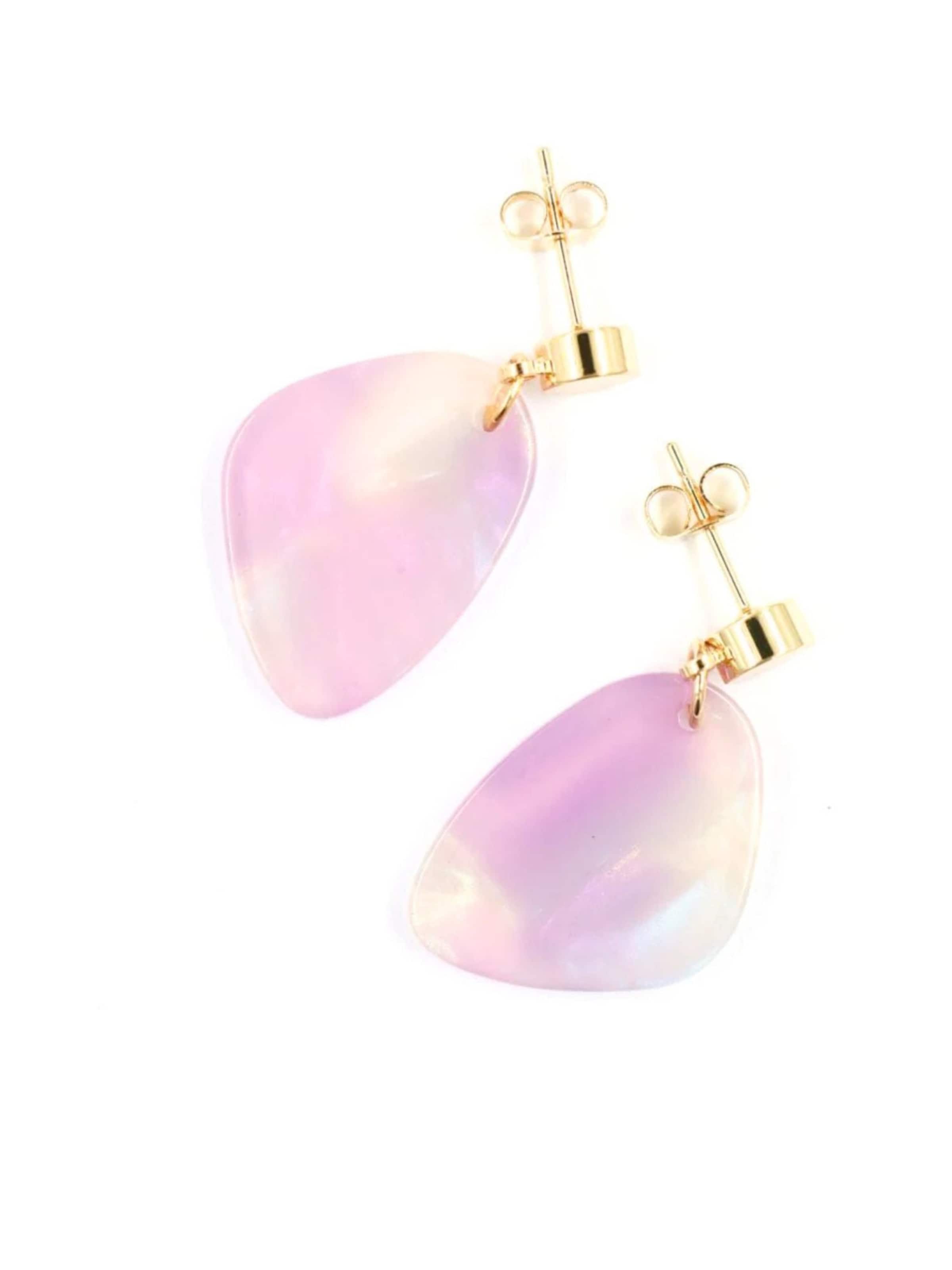 Fräulein Wunder Earrings 'Acetat Amy' in Purple