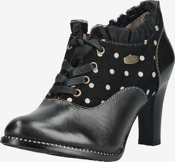 Décolleté con zeppa frontale di Laura Vita in nero: frontale