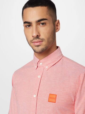 BOSS Slim Fit Hemd 'Mabsoot' in Pink