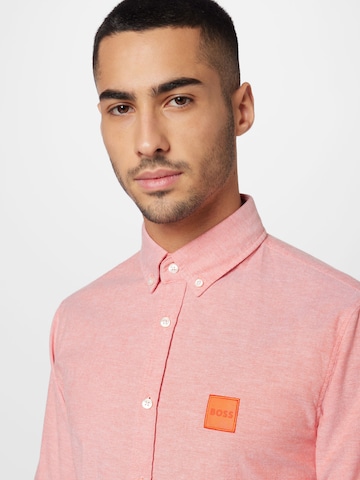 BOSS Slim Fit Hemd 'Mabsoot' in Pink