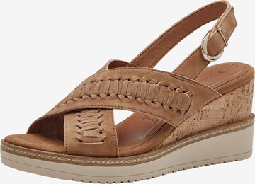 TAMARIS Sandals in Brown: front