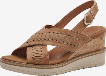 TAMARIS Sandals in Brown: front