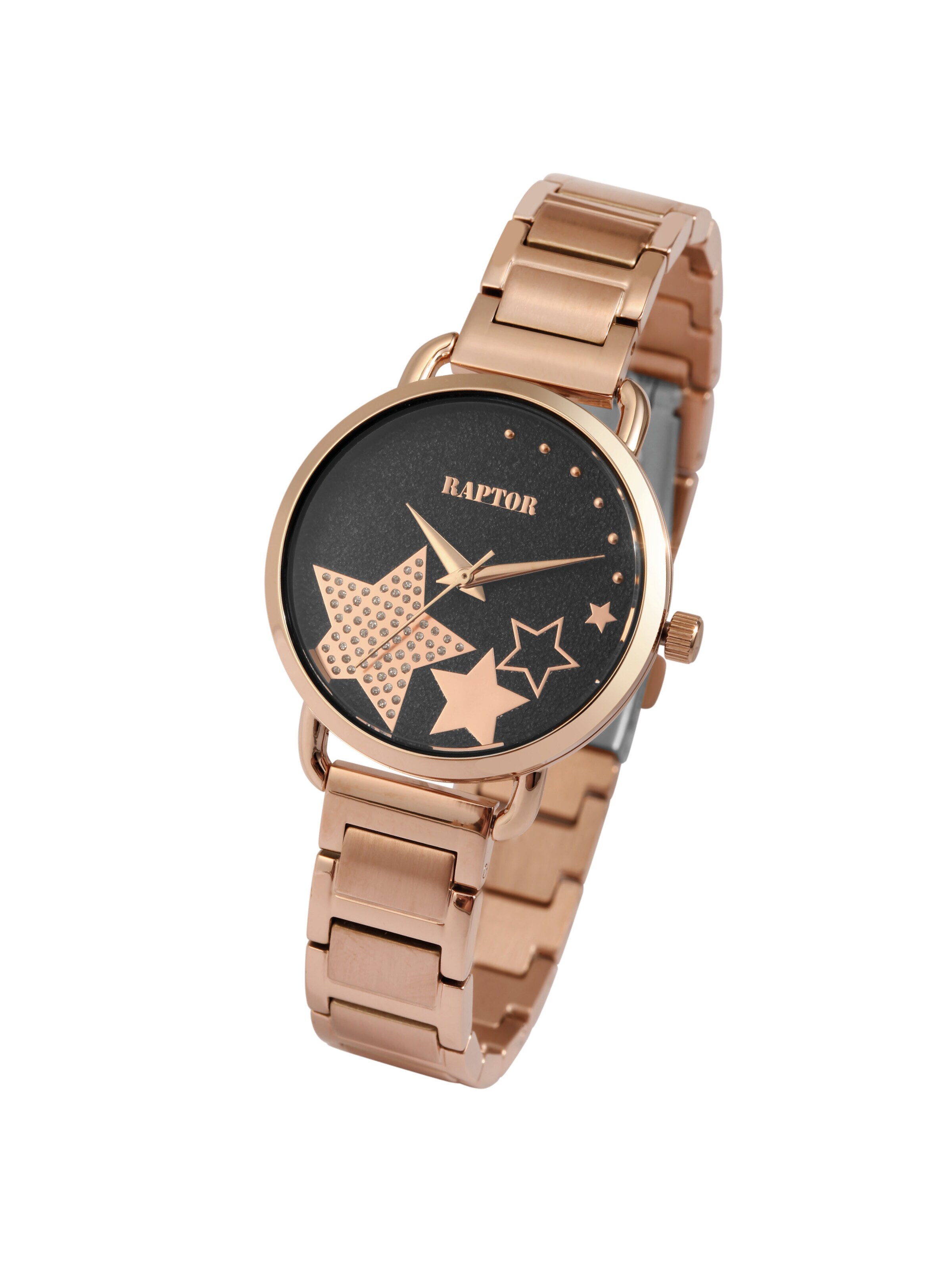 Raptor Analog Watch 'Shienne, 3 ATM' in Gold: front