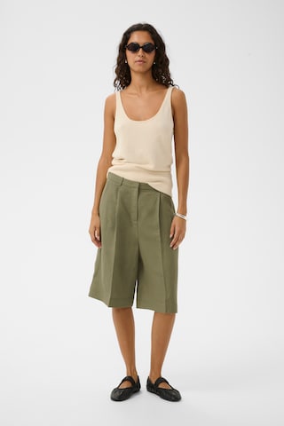 Regular Pantalon à plis 'SLRagna Malika' SOAKED IN LUXURY en vert