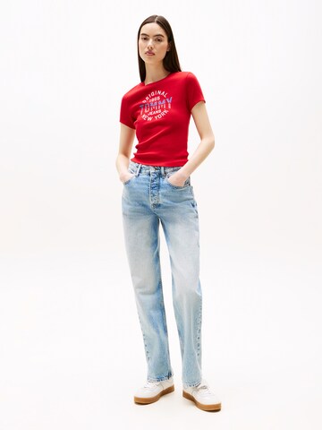 Tommy Jeans Μπλουζάκι 'New York' σε κόκκινο